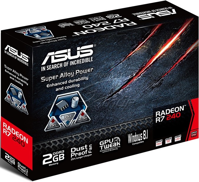Відеокарта ATI Radeon R7 240 2 Gb GDDR3 Asus (R7240-2GD3-L) - зображення 2