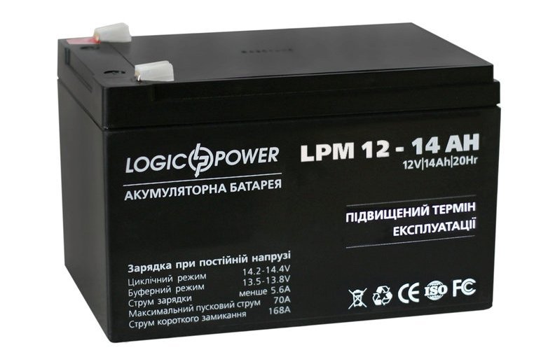 Акумуляторна батарея LogicPower LPM 12V 14Ah (4161) - зображення 1