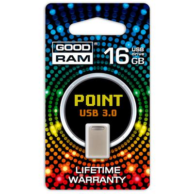 Флеш пам'ять USB 16Gb Goodram POINT Silver USB3.0 - зображення 1