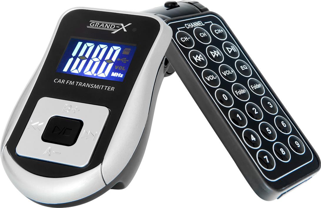 Автомобільний MP3 FM модулятор Grand-X CUFM75GRX black - зображення 1