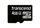 MicroSD 4 Gb Transcend class4 - зображення 1