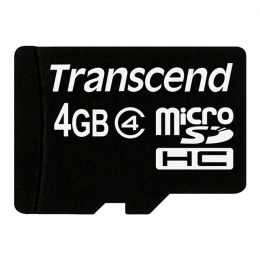 MicroSD 4 Gb Transcend class4 - зображення 1