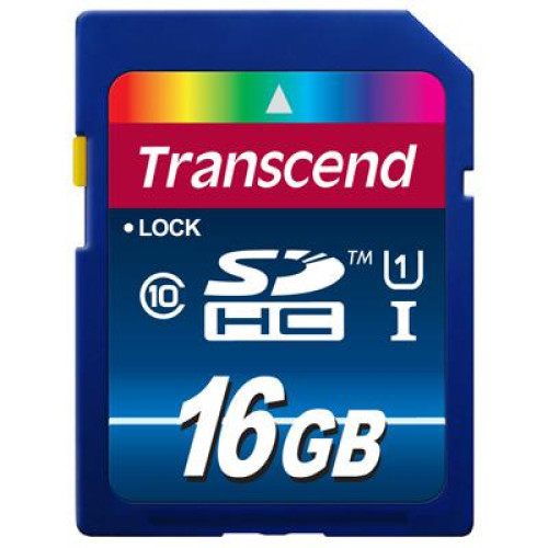 Secure Digital card 16 Gb Transcend SDHC class10 UHS-I - зображення 1