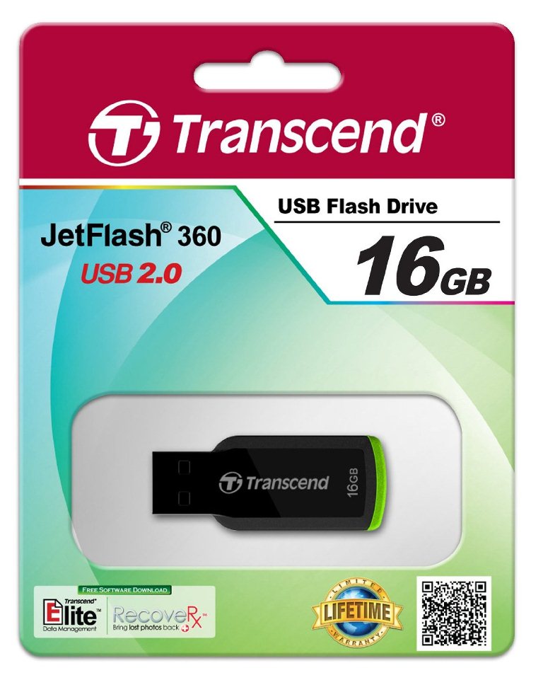 Флеш пам'ять USB 16GB Transcend JetFlash 360 - зображення 1