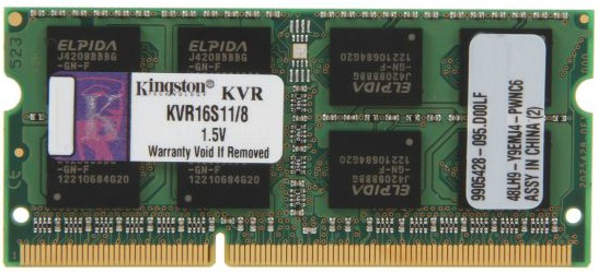 Пам'ять DDR3-1600 8 Gb Kingston SoDIMM - зображення 1