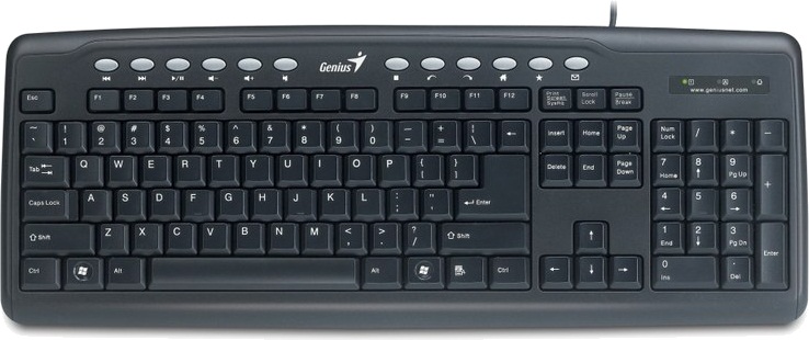 Клавіатура Genius KB-M220 Multimedia USB  Black - зображення 1