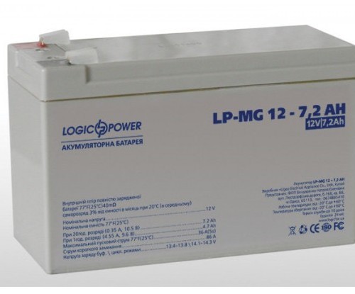 Акумуляторна батарея LogicPower LPM-MG 12V 7.2Ah мультигелева (6553) - зображення 1