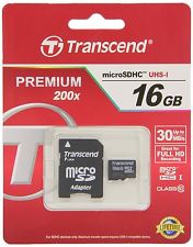 MicroSDHC 16 Gb Transcend class 10 - зображення 1