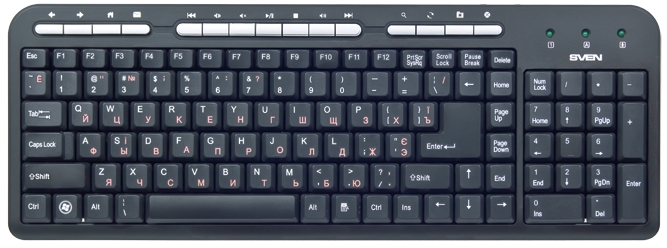 Клавіатура SVEN 309M Standard чорна - зображення 1