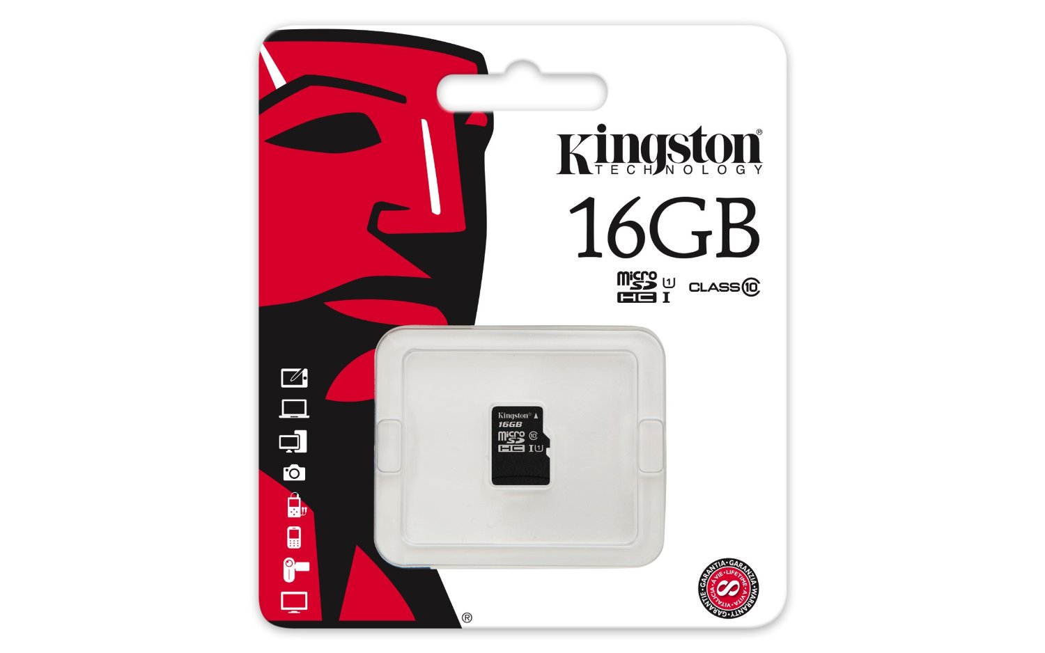 MicroSDHC 16 Gb Kingston class 10 (SDC10G2\/16GBSP) - зображення 1