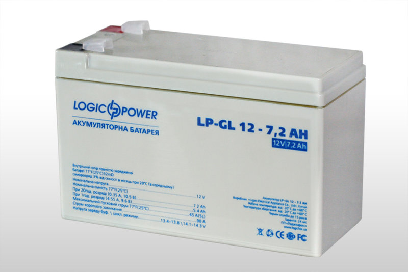 Акумуляторна батарея LogicPower LPM-GL 12V 7.2Ah гелева (6561) - зображення 1