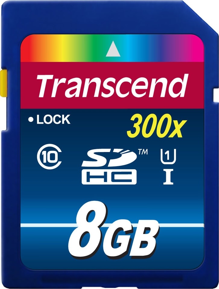 Secure Digital card 8GB Transcend SDHC UHS-I 300x - зображення 1