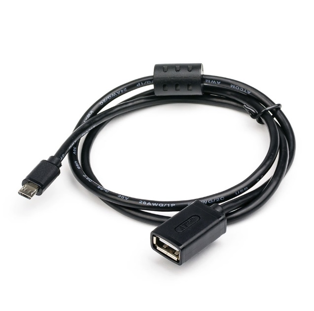 Кабель USB OTG АF - Micro BM 0.8м. Atcom - зображення 2