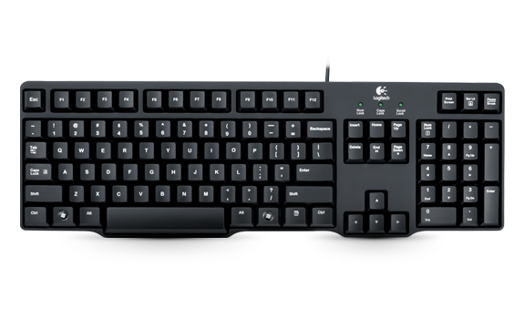 Клавіатура Logitech K100 black PS\/2 - зображення 2
