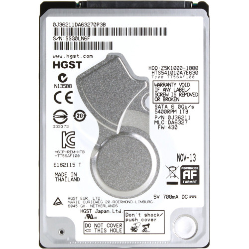 Жорсткий диск HDD Hitachi 2.5 750GB 0J42312 \/HTS541075A7E630 - зображення 1