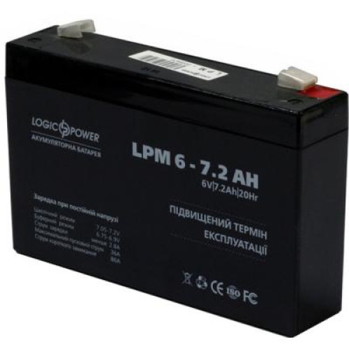 Акумуляторна батарея Logicpower 6В 7.2 Агод - зображення 1