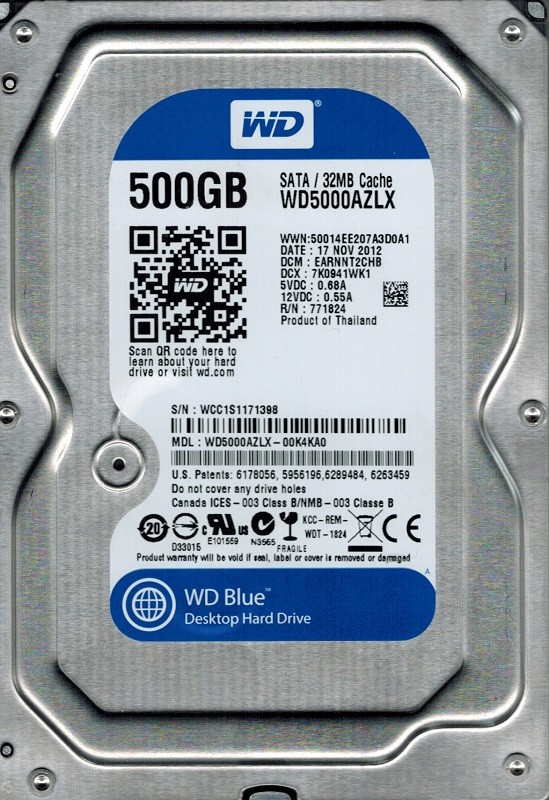 Жорсткий диск HDD 500Gb WD WD5000AZLX - зображення 1