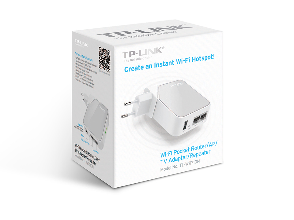 Маршрутизатор WiFi TP-Link TL-WR710N - зображення 3