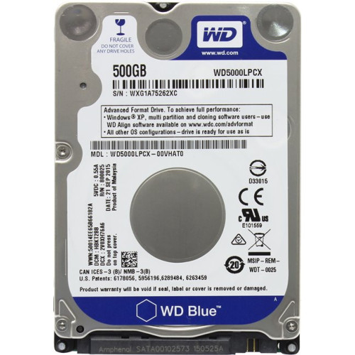 Жорсткий диск HDD WD 2.5 500GB WD5000LPCX - зображення 1