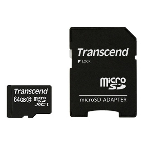 MicroSDXC 64 Gb Transcend class 10  UHS-I - зображення 1