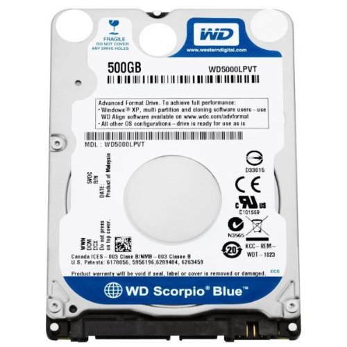 Жорсткий диск HDD WD 2.5 500GB WD5000LPVT_ - зображення 2