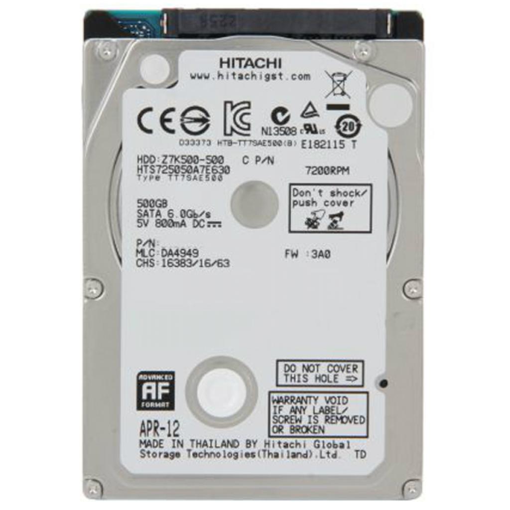 Жорсткий диск HDD Hitachi 2.5 500GB 0J38075 \/ HTS725050A7E630 - зображення 1