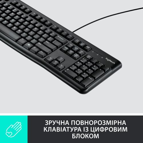 Клавіатура Logitech K120 black USB - зображення 5