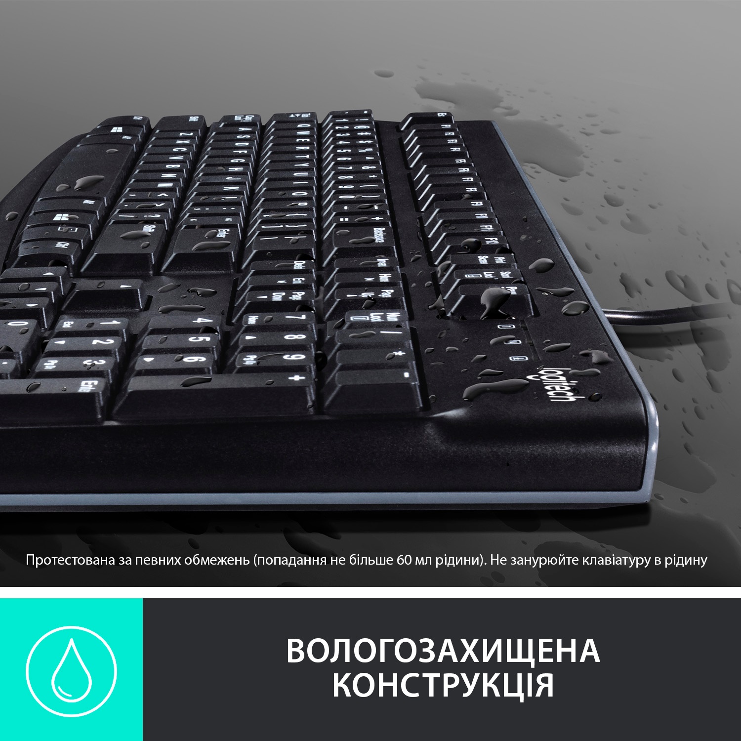 Клавіатура Logitech K120 black USB - зображення 6