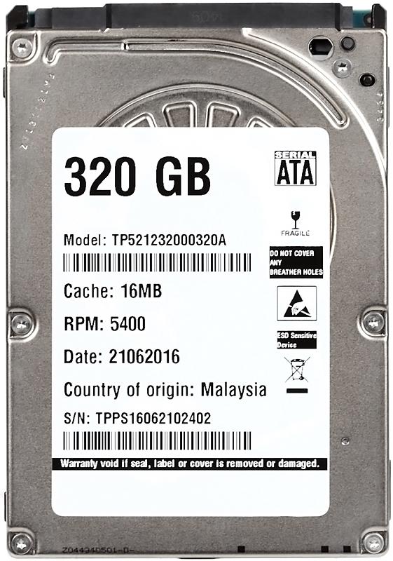 Жорсткий диск HDD i.norys 2.5 320GB TP521232000320A - зображення 1