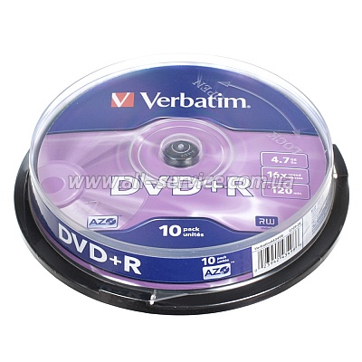 DVD+R-disк 4,7Gb Verbatim #43498 16x - зображення 1