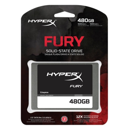 Накопичувач SSD 480GB Kingston HyperX Fury (SHFS37A\/480G) - зображення 2