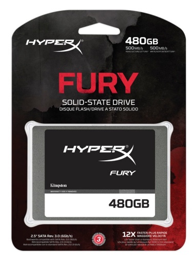 Накопичувач SSD 480GB Kingston HyperX Fury (SHFS37A\/480G) - зображення 2