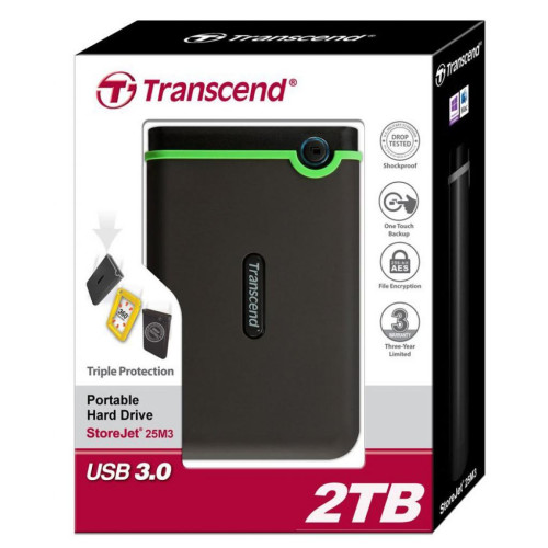 Зовнішній жорсткий диск HDD 2000Gb Transcend (TS2TSJ25M3) - зображення 3