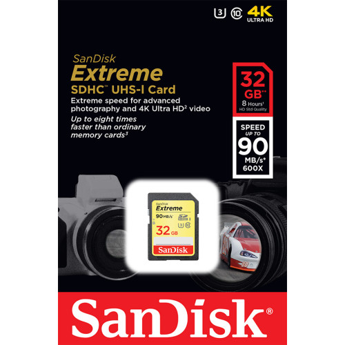 Secure Digital card 32 Gb SanDisk SDHC Extreme Class 10 UHS-I U3 - зображення 2