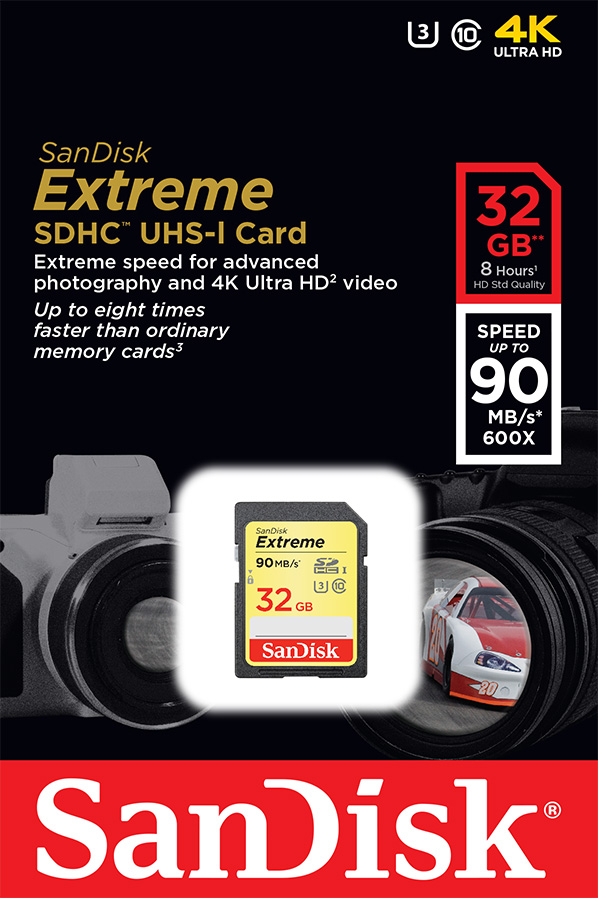 Secure Digital card 32 Gb SanDisk SDHC Extreme Class 10 UHS-I U3 - зображення 2