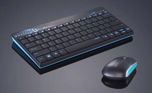 Клавіатура+мишка Rapoo 8000 wireless Blue - зображення 2