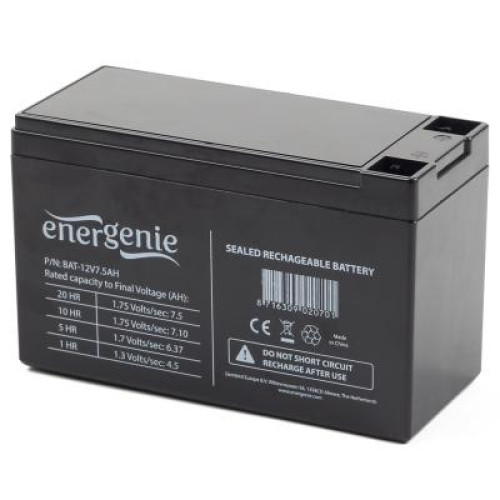 Акумуляторна батарея EnerGenie 12V  7.5Ah - зображення 1