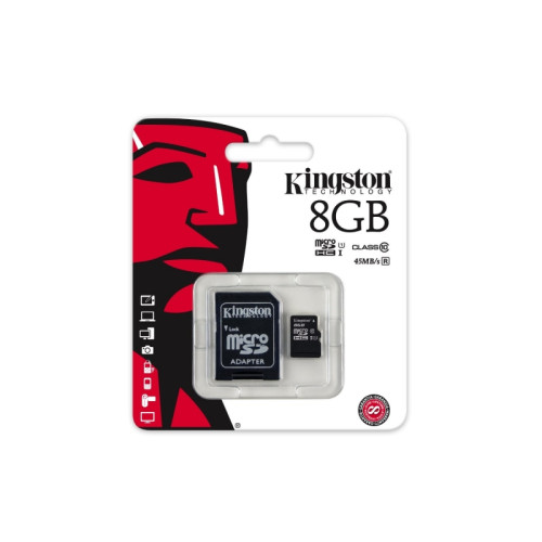 MicroSDHC 8 Gb Kingston class 10 UHS-I - зображення 1