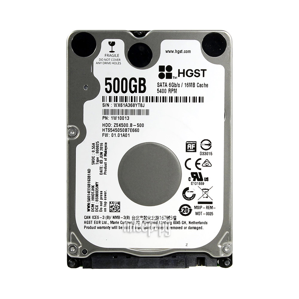 Жорсткий диск HDD Hitachi 2.5 500GB 1W10013 \/ HTS545050B7E660 - зображення 1
