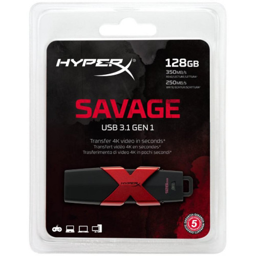 Флеш пам'ять USB 128Gb Kingston HyperX Savage USB 3.1 - зображення 3