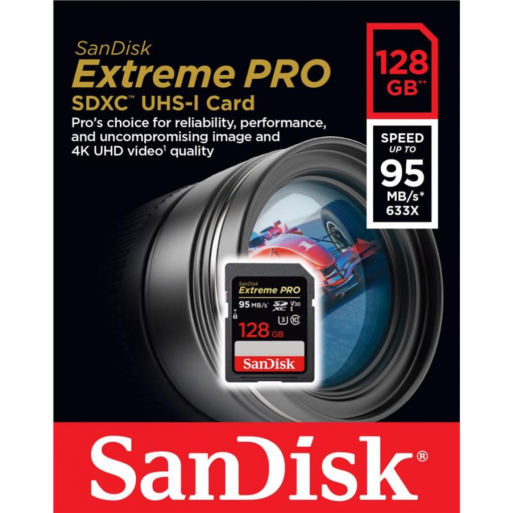 Secure Digital card 128 Gb SanDisk Extreme Pro SDXC UHS-I U3 - зображення 2