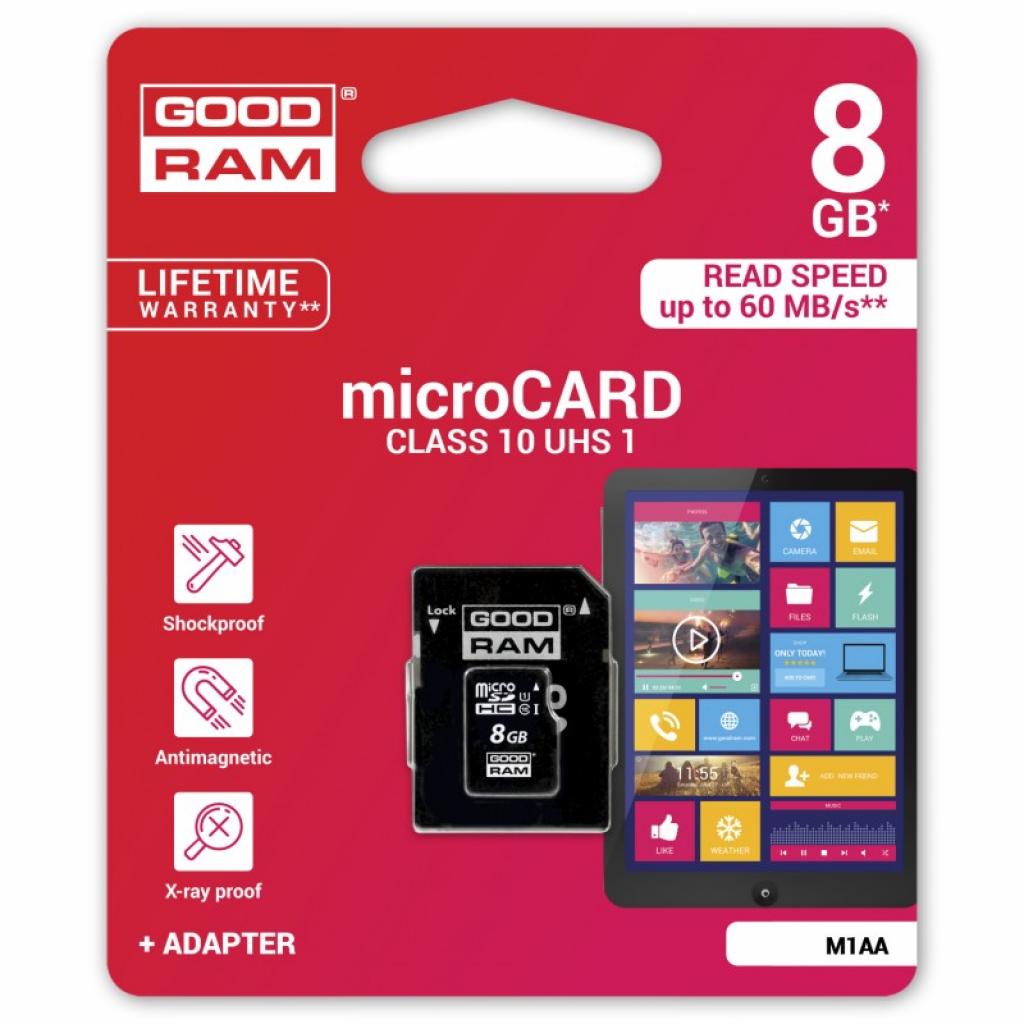 MicroSDHC 8 Gb Goodram class 10  UHS-I - зображення 2