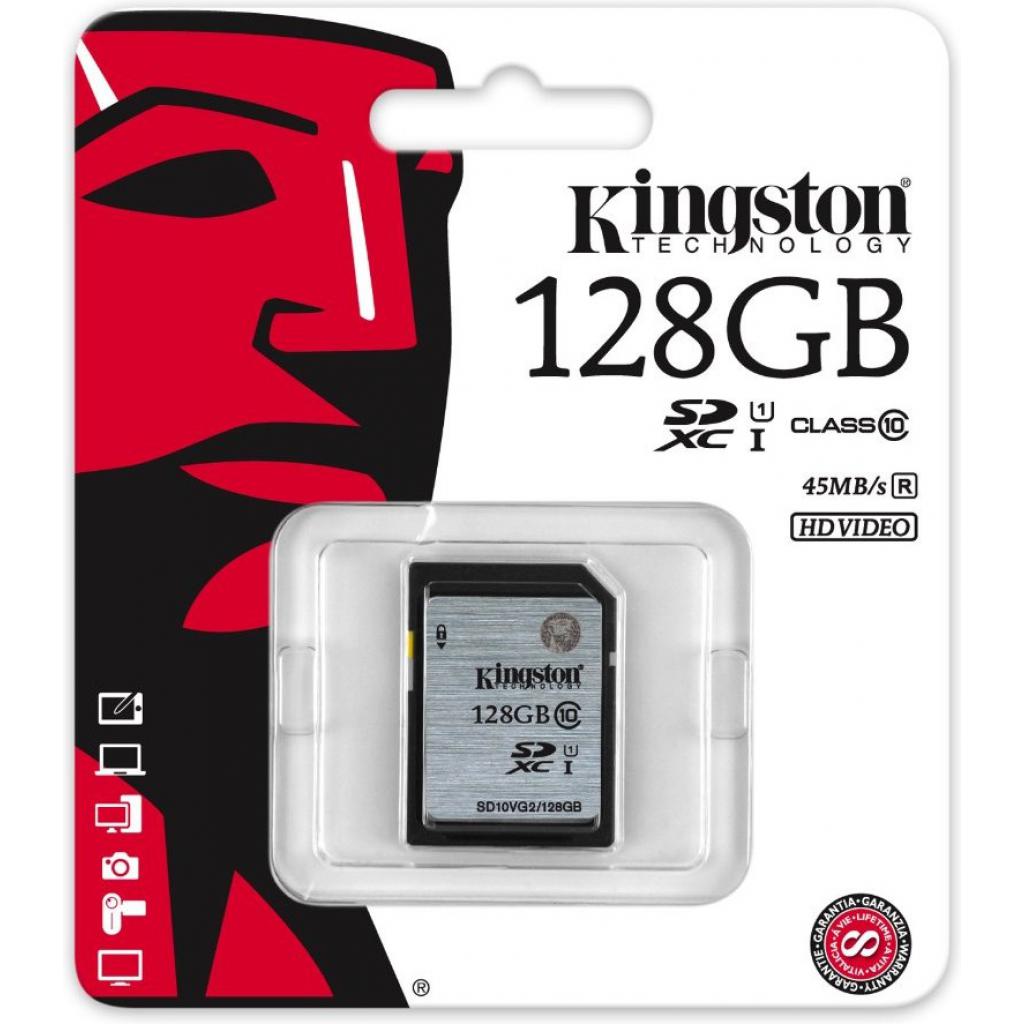 Secure Digital card 128 Gb Kingston SDXC UHS-I class10 - зображення 2