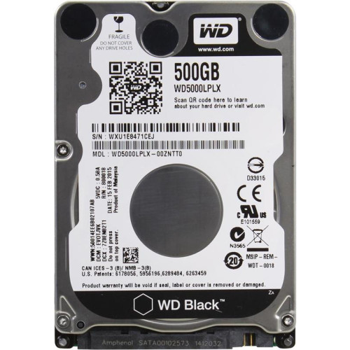 Жорсткий диск HDD WD 2.5 500GB WD5000LPLX - зображення 1