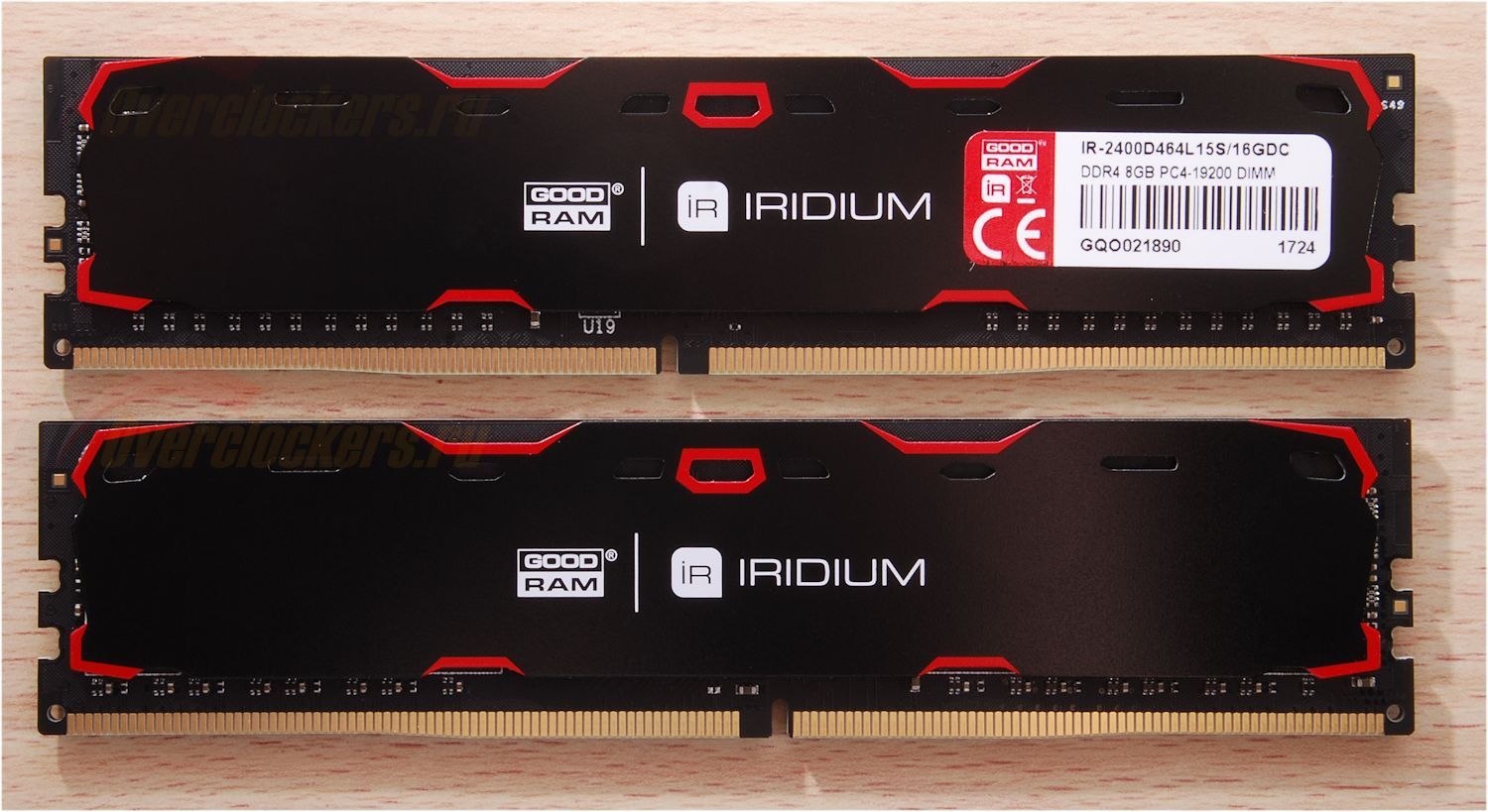 Пам'ять DDR4 RAM_16Gb (2x8Gb) 2400Mhz Goodram Iridium Black (IR-2400D464L15S\/16GDC) - зображення 1