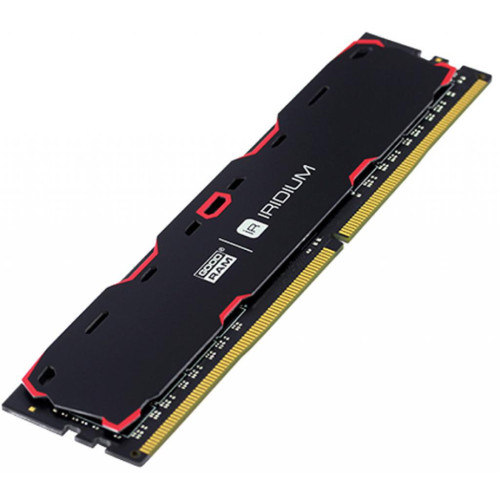 Пам'ять DDR4 RAM 8Gb (1x8Gb) 2400Mhz Goodram Iridium Black (IR-2400D464L15S\/8G) - зображення 1