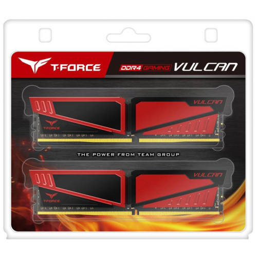 Пам'ять DDR4 RAM_16Gb (2x8Gb) 2400Mhz Team Vulcan Red (TLRED416G2400HC14DC01) - зображення 2