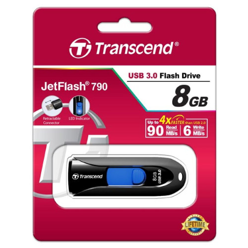 Флеш пам'ять USB 8 Gb Transcend JetFlash 790 USB 3.0 - зображення 3