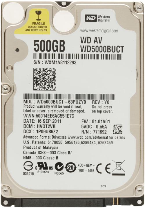 Жорсткий диск HDD WD 2.5 500GB WD5000BUCT_ - зображення 1