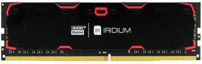 Пам'ять DDR4 RAM 8Gb (1x8Gb) 3000Mhz Goodram Iridium X Black (IR-X3000D464L16S\/8G) - зображення 1